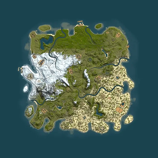 Rust map seed 140712801, 5000x5000m top-down preview