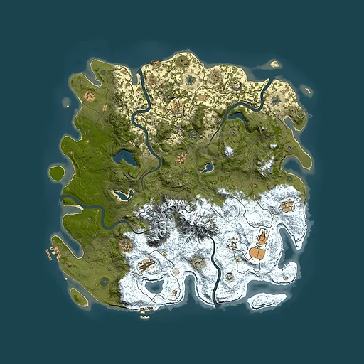 Rust map seed 967686147, 5000x5000m top-down preview