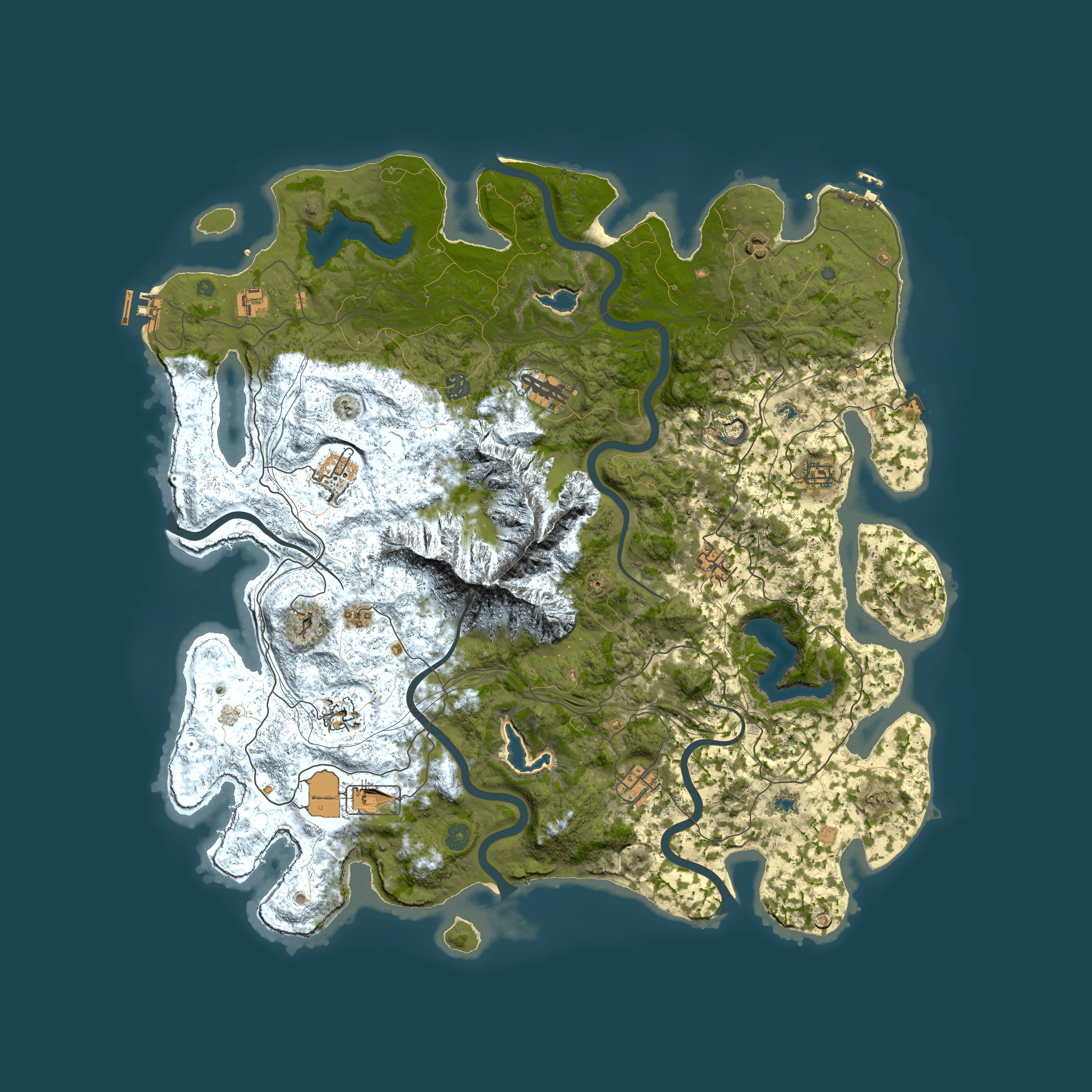Full top-down render of Rust map seed 1768434382, 5000x5000m
