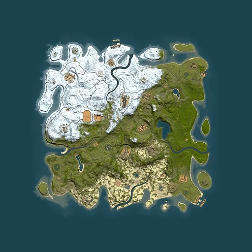 Rust map seed 1911828869, 4500x4500m top-down preview