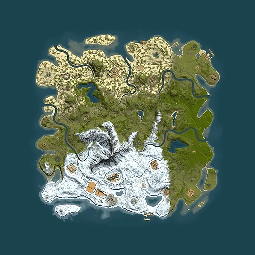 Rust map seed 649521484, 5000x5000m top-down preview