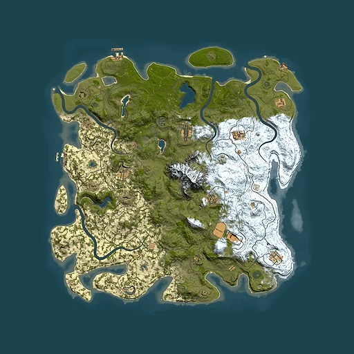 Rust map seed 2093841006, 5000x5000m top-down preview