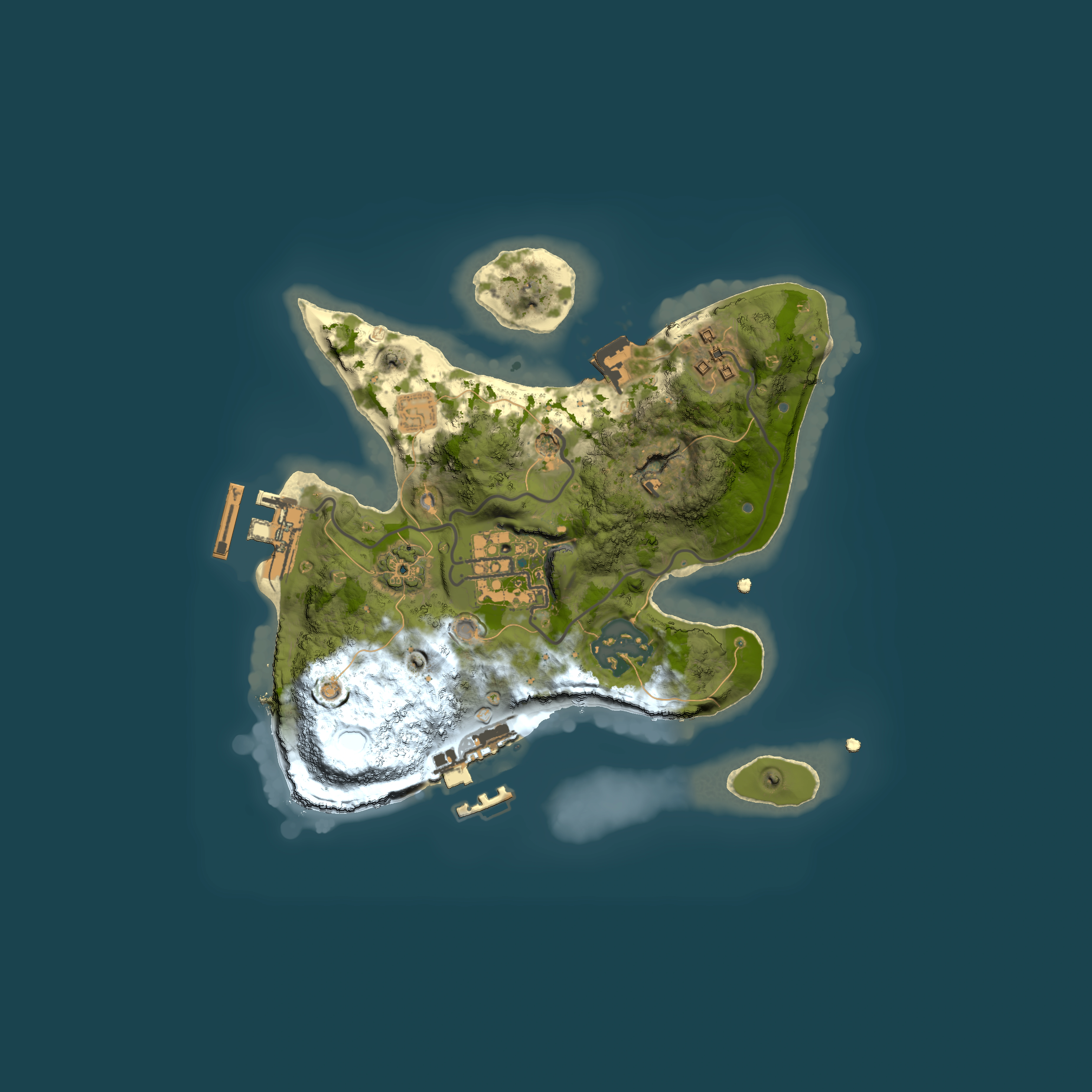 Full top-down render of Rust map seed 1882140287, 2000x2000m