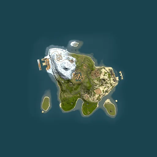 Rust map seed 888555222, 2000x2000m top-down preview