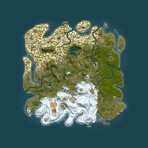Rust map seed 1205183211, 4500x4500m top-down preview