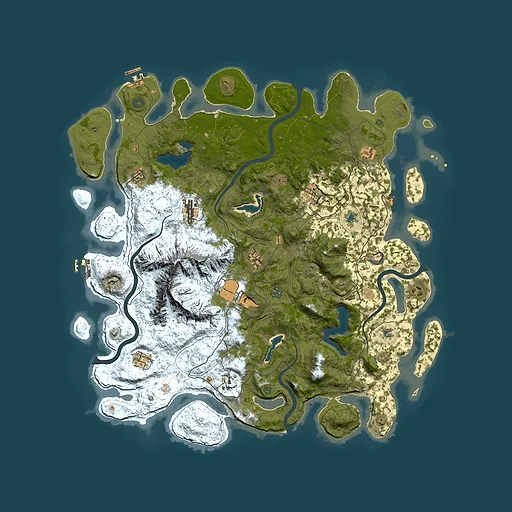 Rust map seed 1373619687, 5000x5000m top-down preview