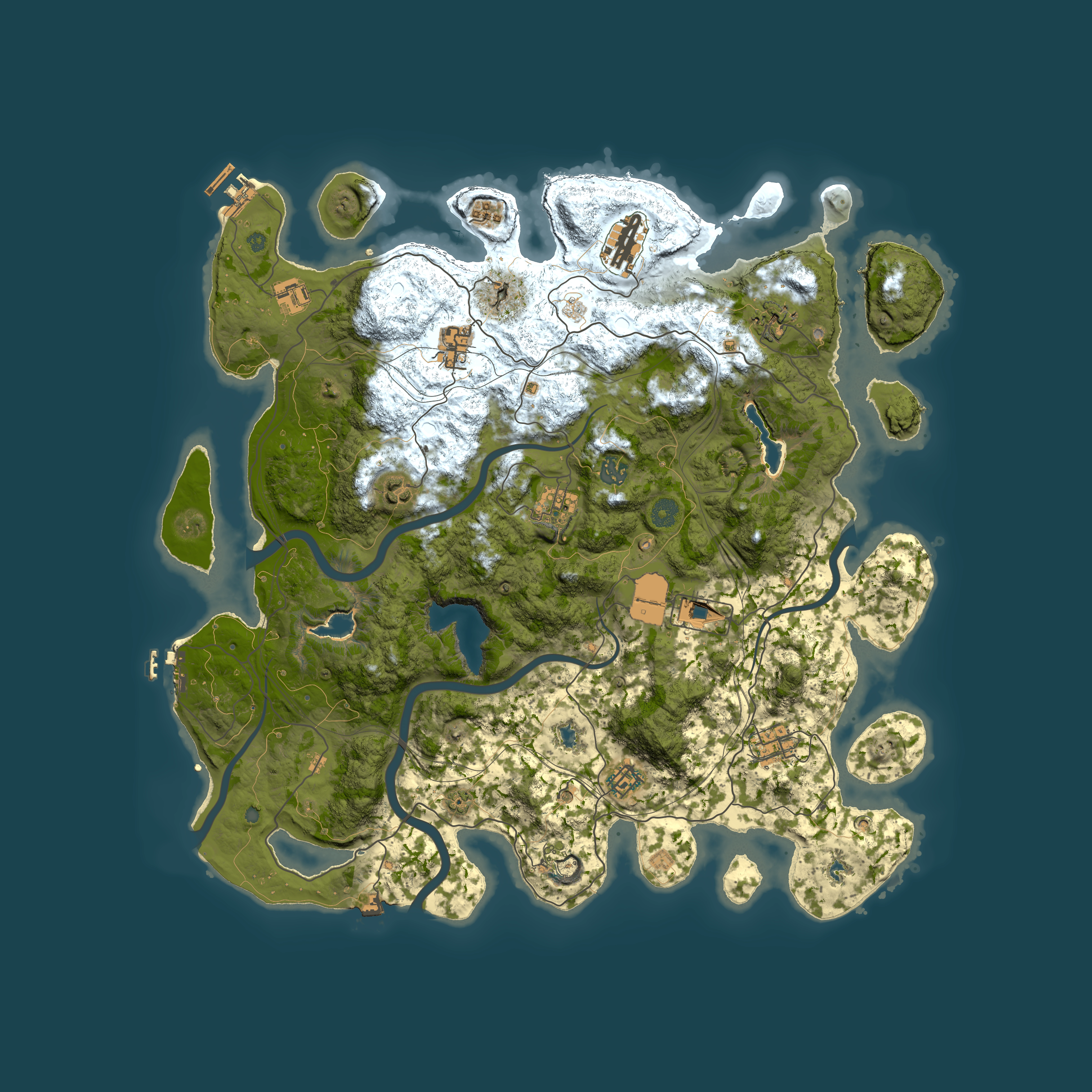 Full top-down render of Rust map seed 643504486, 4500x4500m