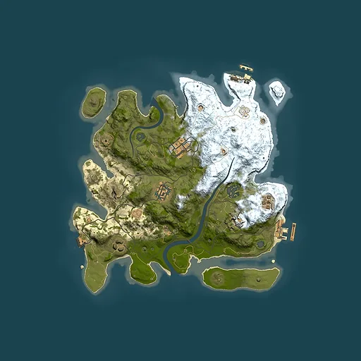 Rust map seed 2138061290, 3000x3000m top-down preview