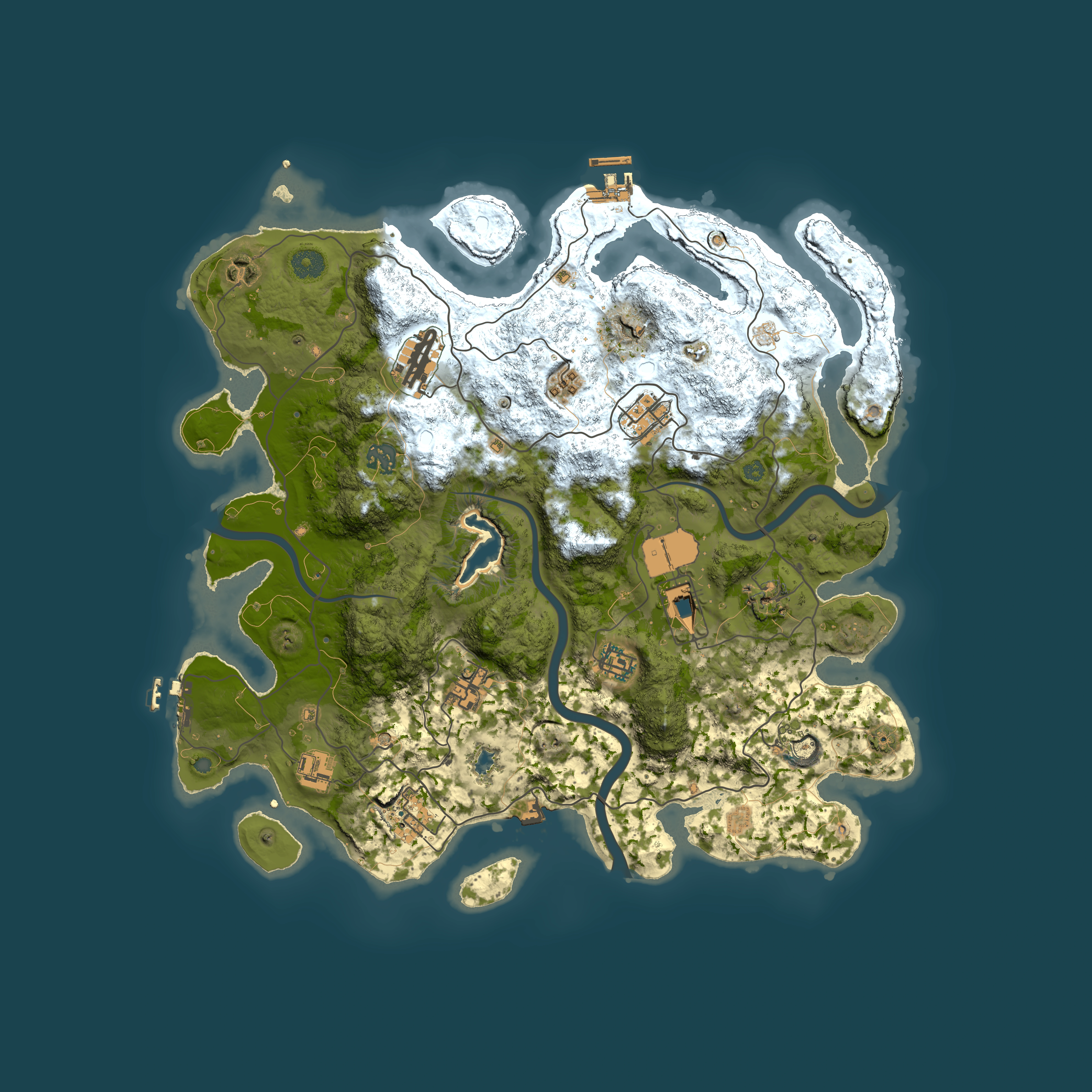 Full top-down render of Rust map seed 1265133844, 4000x4000m