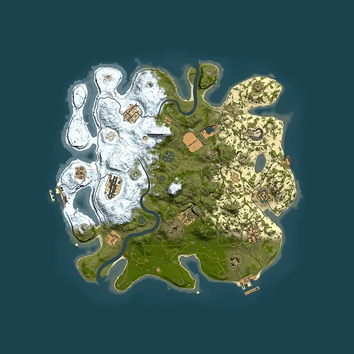 Rust map seed 2025052365, 3500x3500m top-down preview