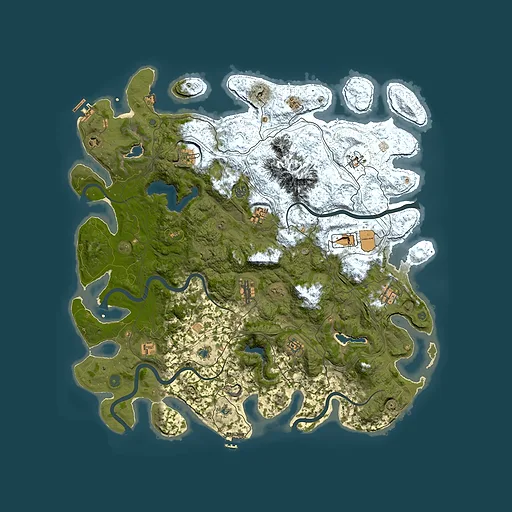 Rust map seed 656401960, 5000x5000m top-down preview