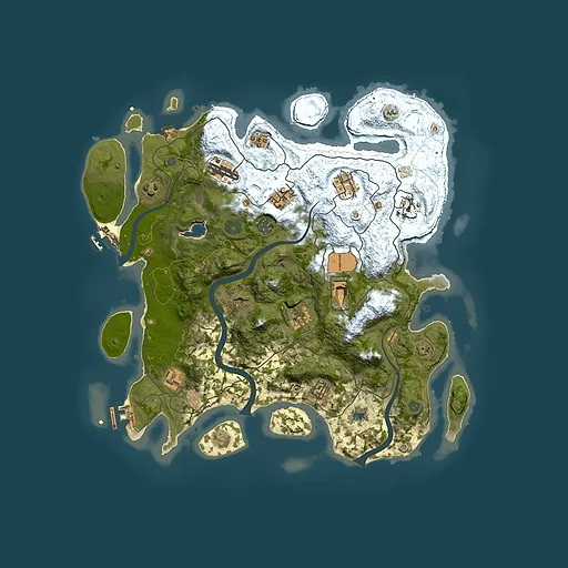 Rust map seed 1345038472, 4000x4000m top-down preview