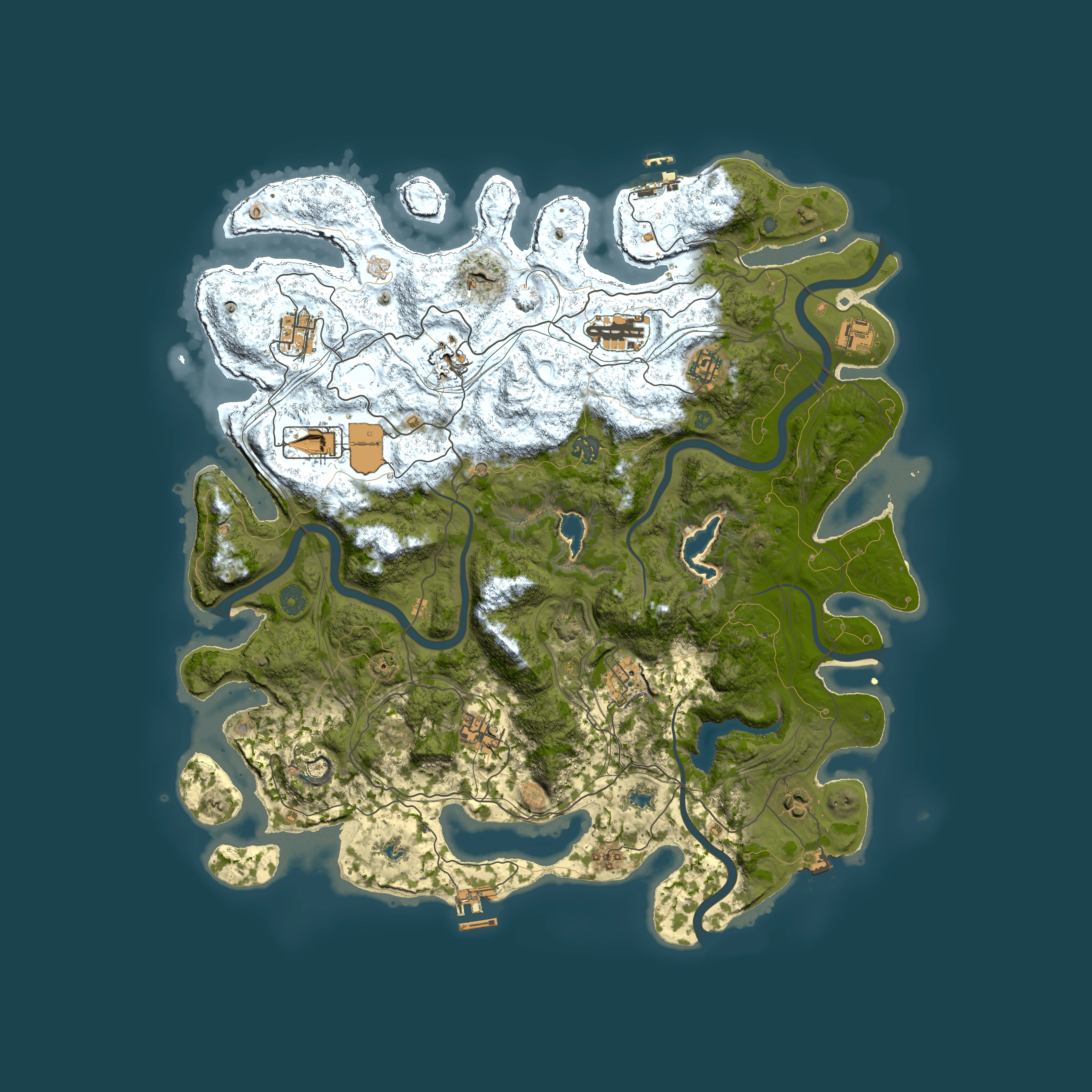 Full top-down render of Rust map seed 1582038363, 4500x4500m
