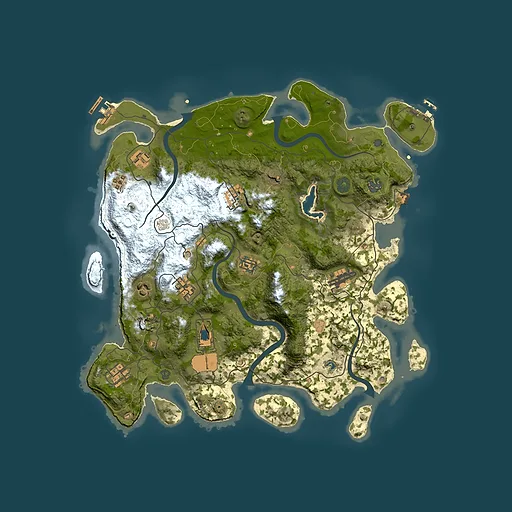 Rust map seed 1725304495, 4000x4000m top-down preview