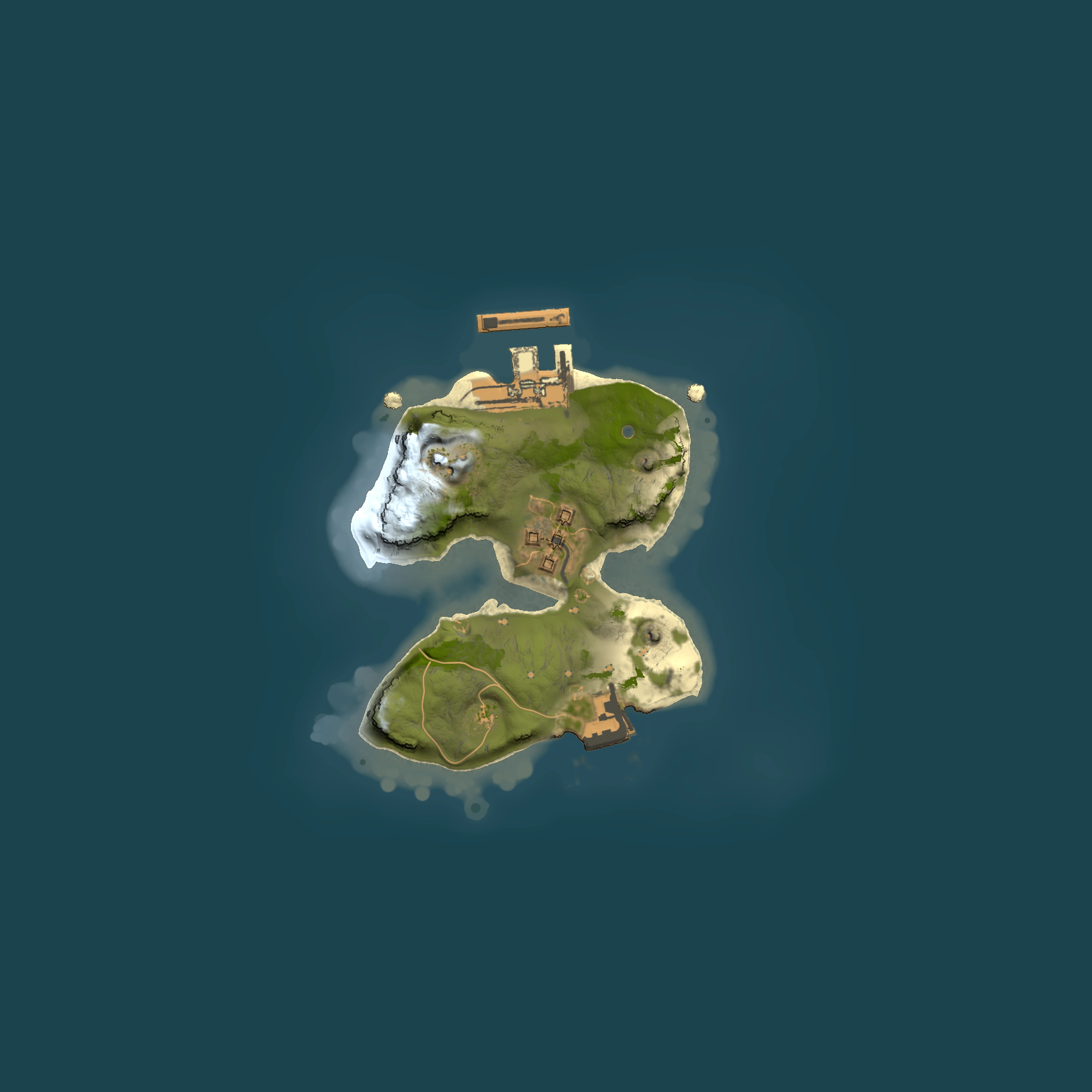 Full top-down render of Rust map seed 991144775, 1500x1500m