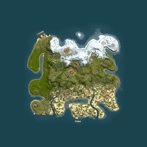 Rust map seed 1318058434, 3000x3000m top-down preview