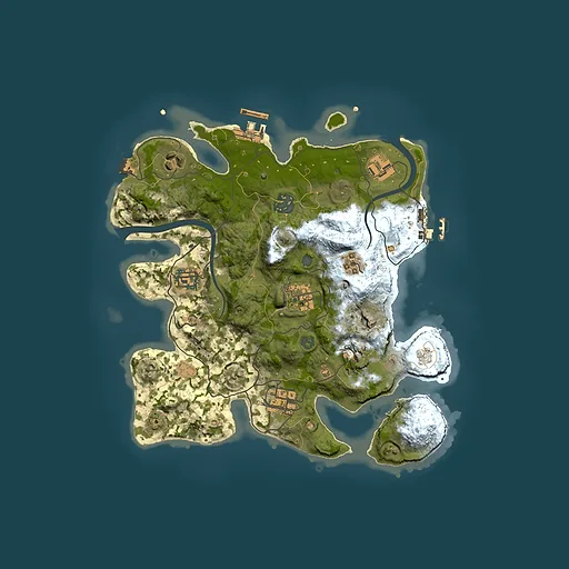 Rust map seed 755840345, 3000x3000m top-down preview