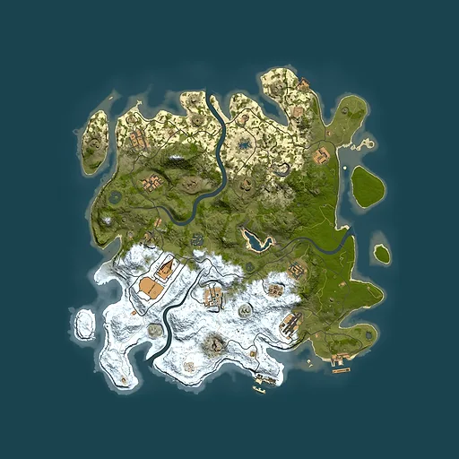 Rust map seed 1124736808, 4000x4000m top-down preview