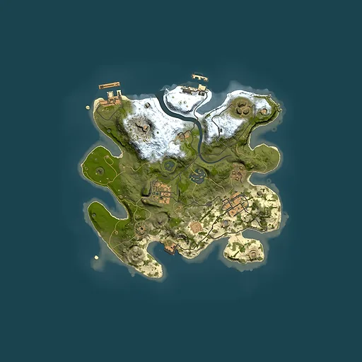Rust map seed 1054286385, 2500x2500m top-down preview