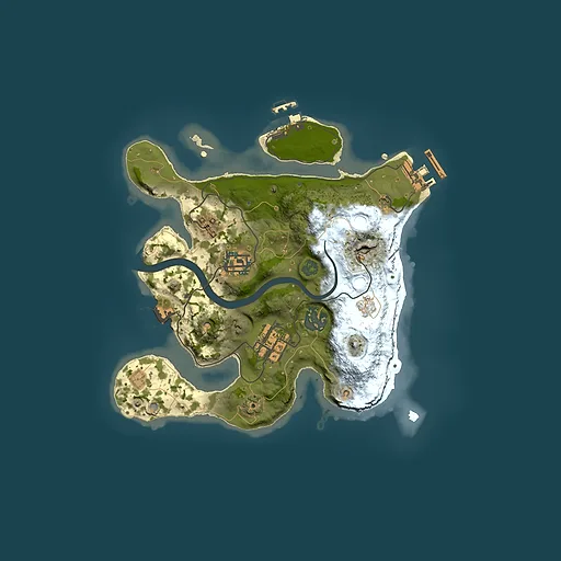 Rust map seed 856915772, 2500x2500m top-down preview