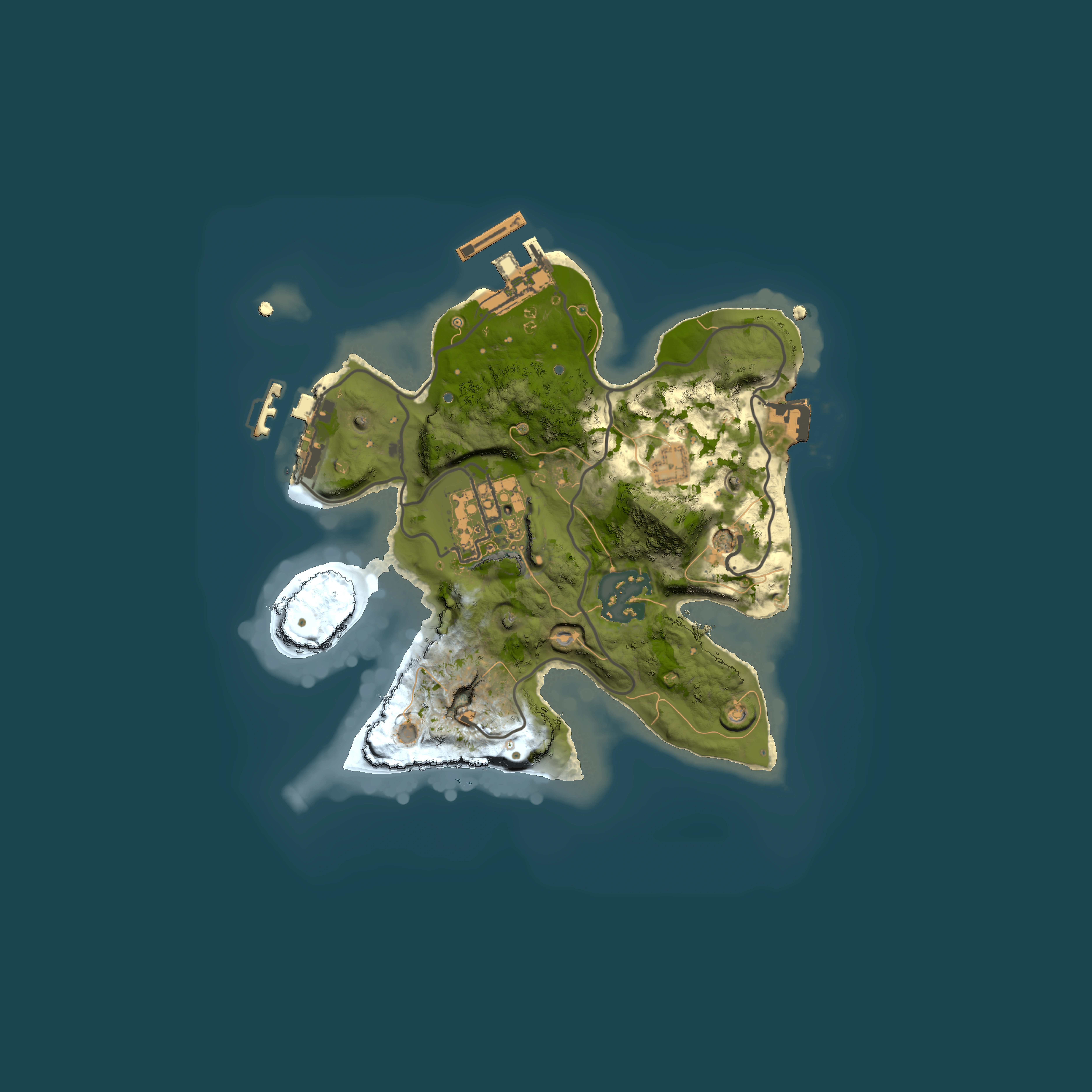 Full top-down render of Rust map seed 817368087, 2000x2000m