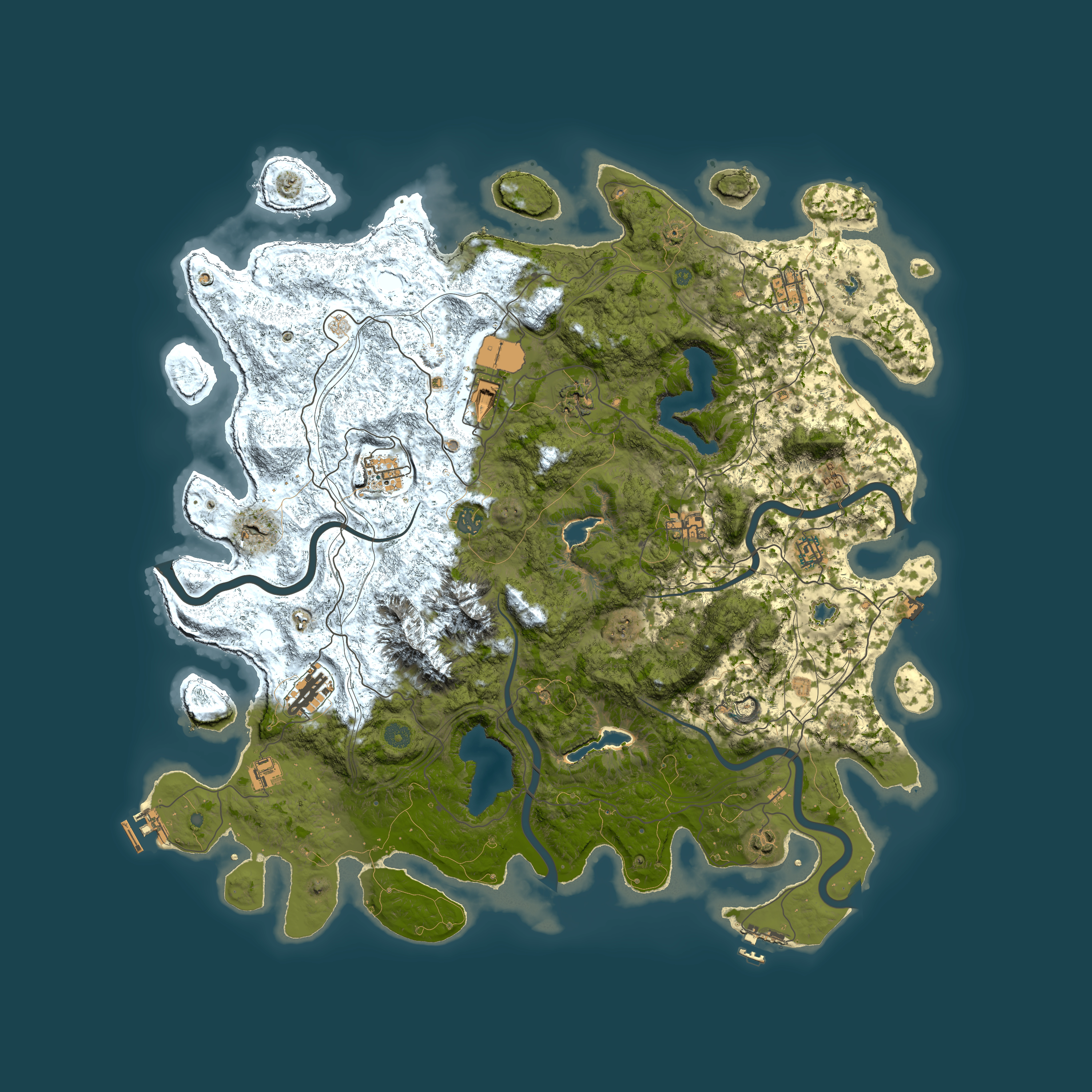 Full top-down render of Rust map seed 1385226410, 5000x5000m