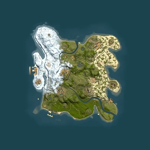 Rust map seed 631757571, 3000x3000m top-down preview