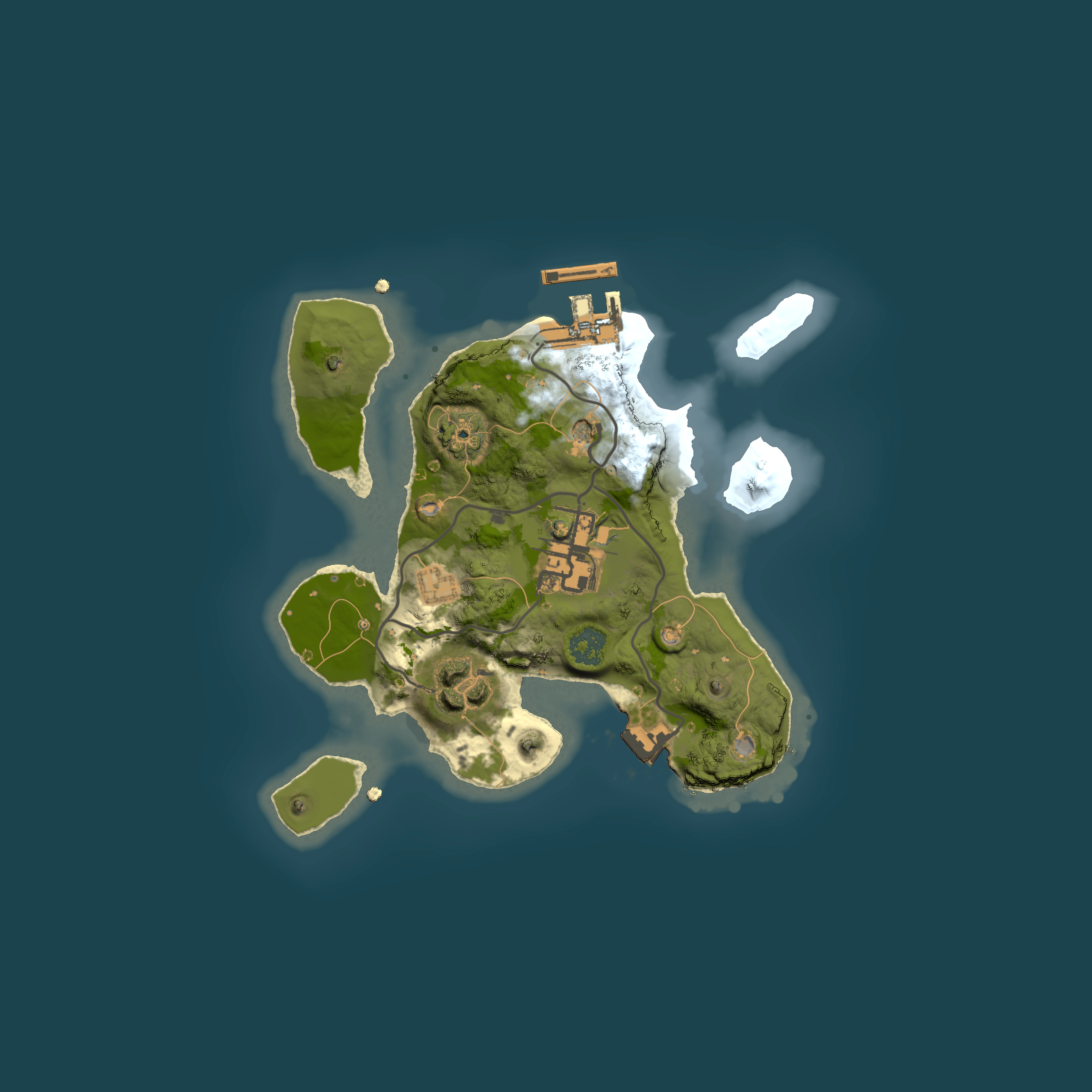 Full top-down render of Rust map seed 1528687725, 2000x2000m