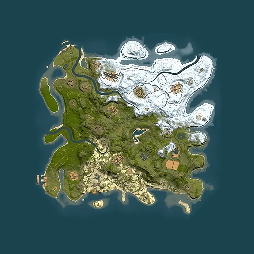Rust map seed 205348751, 4000x4000m top-down preview