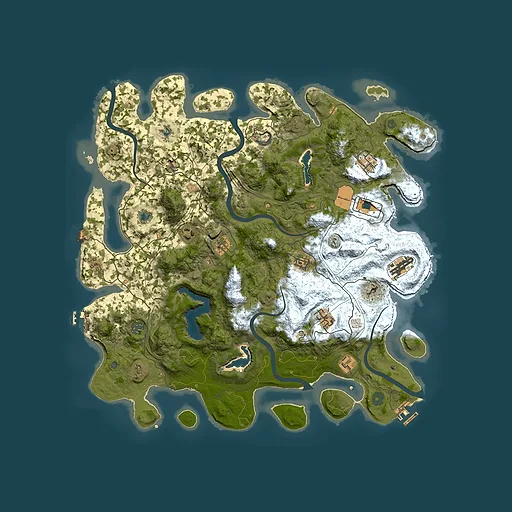 Rust map seed 1133140975, 4500x4500m top-down preview