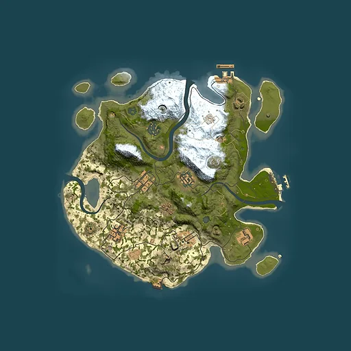 Rust map seed 462561410, 3000x3000m top-down preview