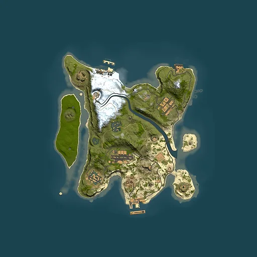 Rust map seed 116264608, 2500x2500m top-down preview