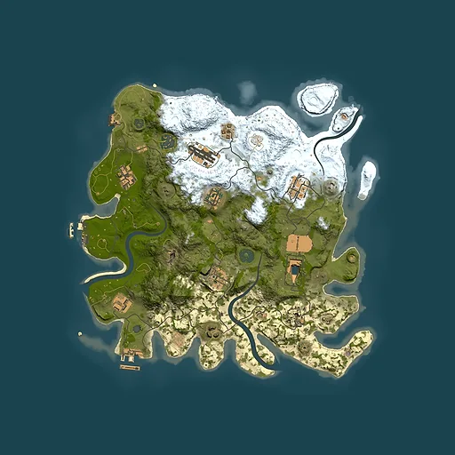 Rust map seed 1292204073, 3500x3500m top-down preview