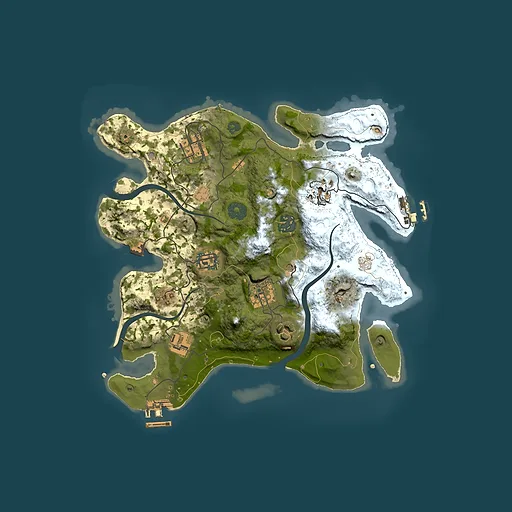 Rust map seed 323107322, 3000x3000m top-down preview