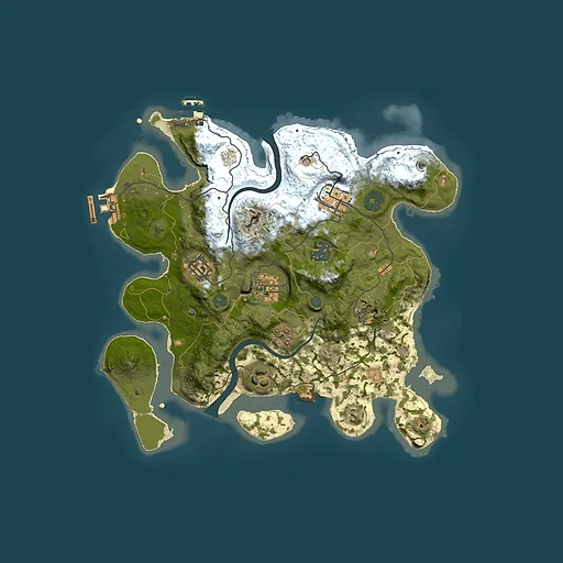 Rust map seed 1441342872, 3000x3000m top-down preview