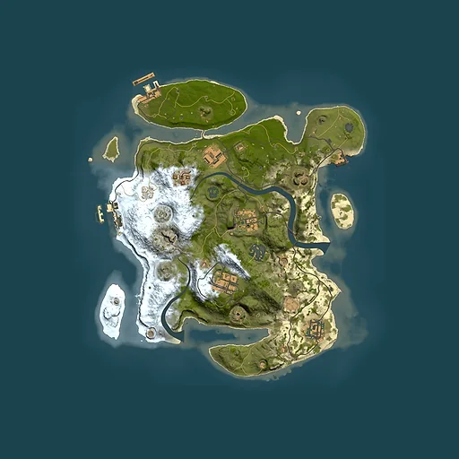 Rust map seed 123637709, 3000x3000m top-down preview
