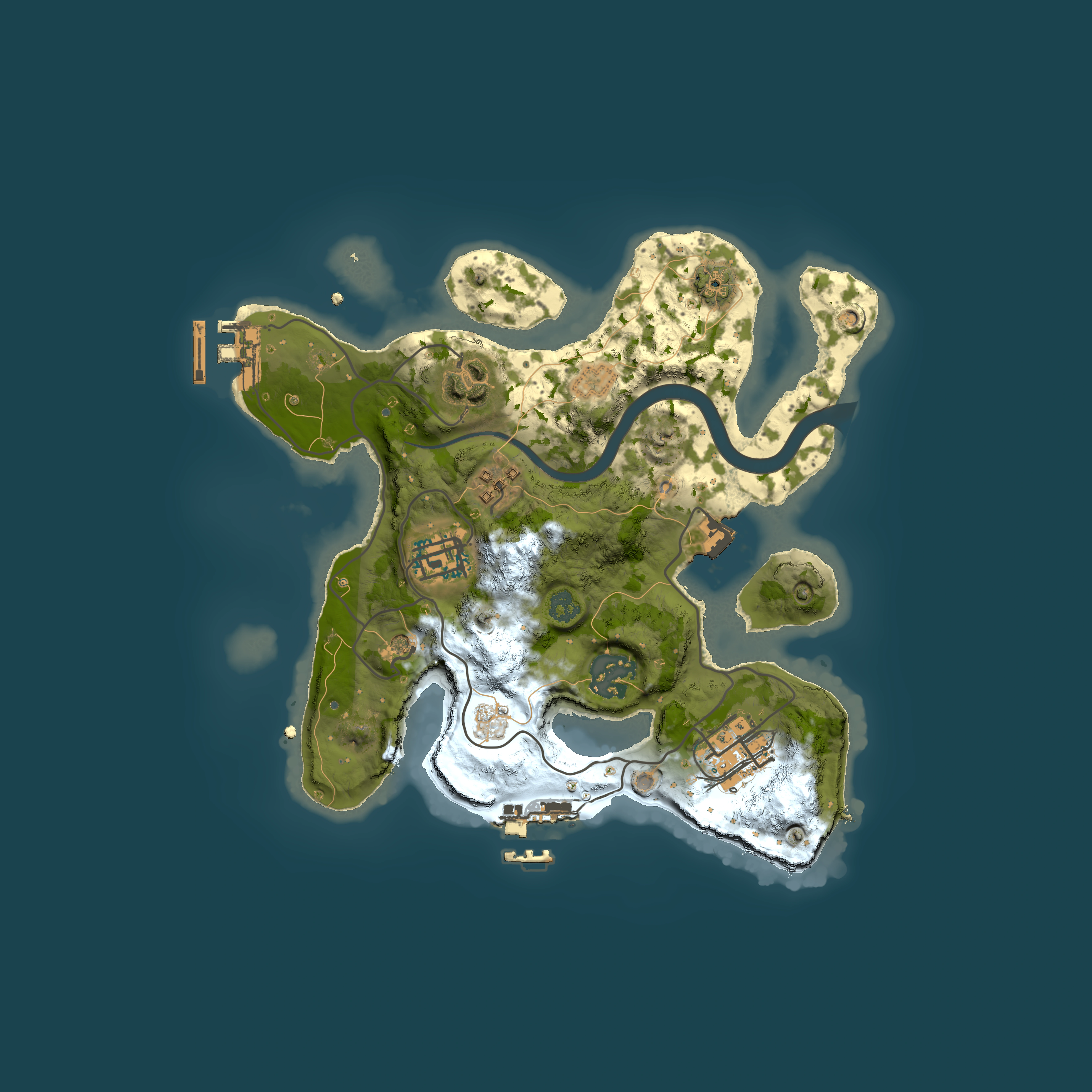 Full top-down render of Rust map seed 900383470, 2500x2500m