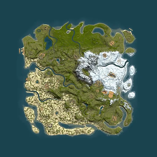 Rust map seed 235670301, 5000x5000m top-down preview