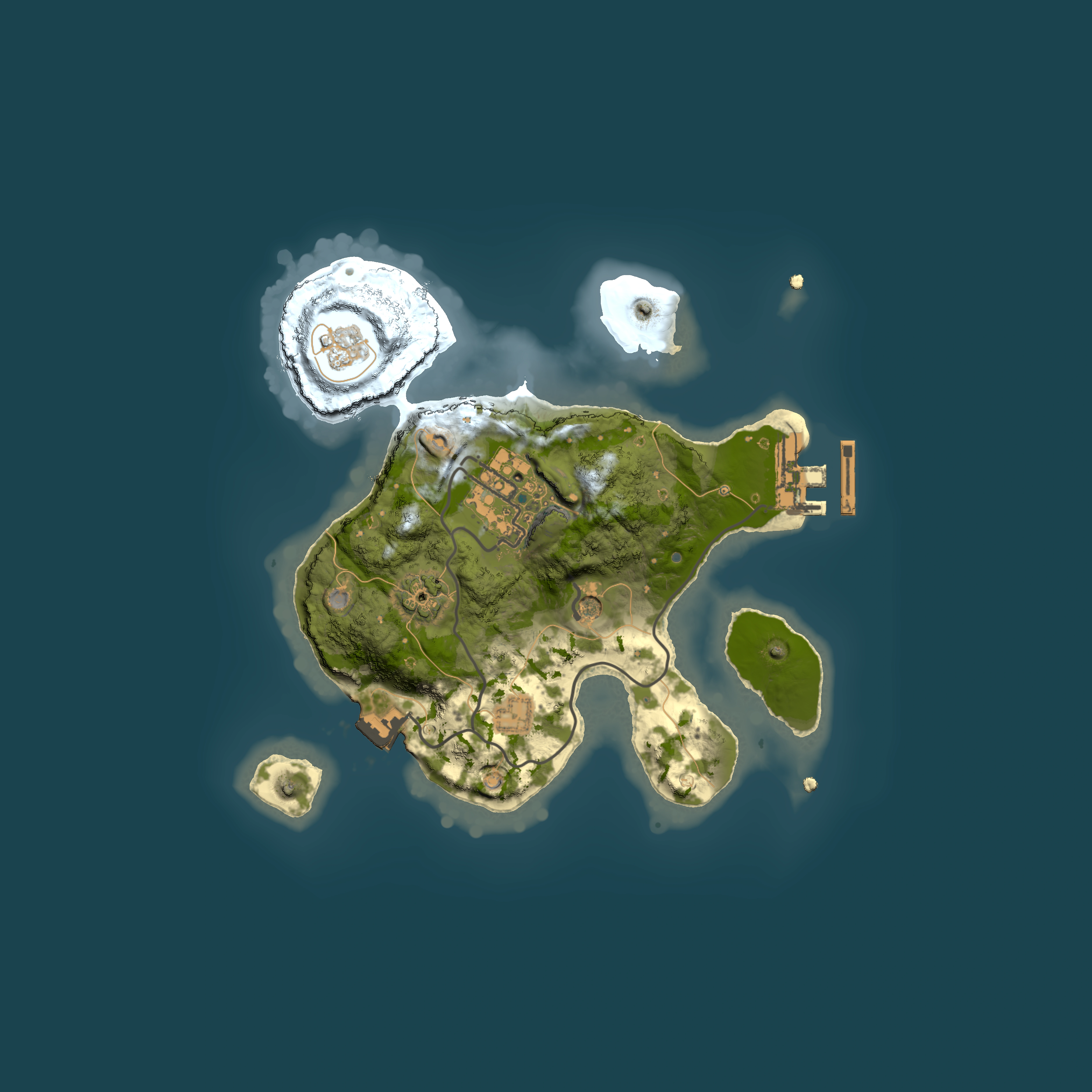Full top-down render of Rust map seed 1713171770, 2000x2000m