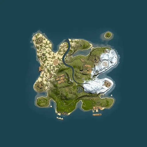 Rust map seed 1371460965, 2500x2500m top-down preview