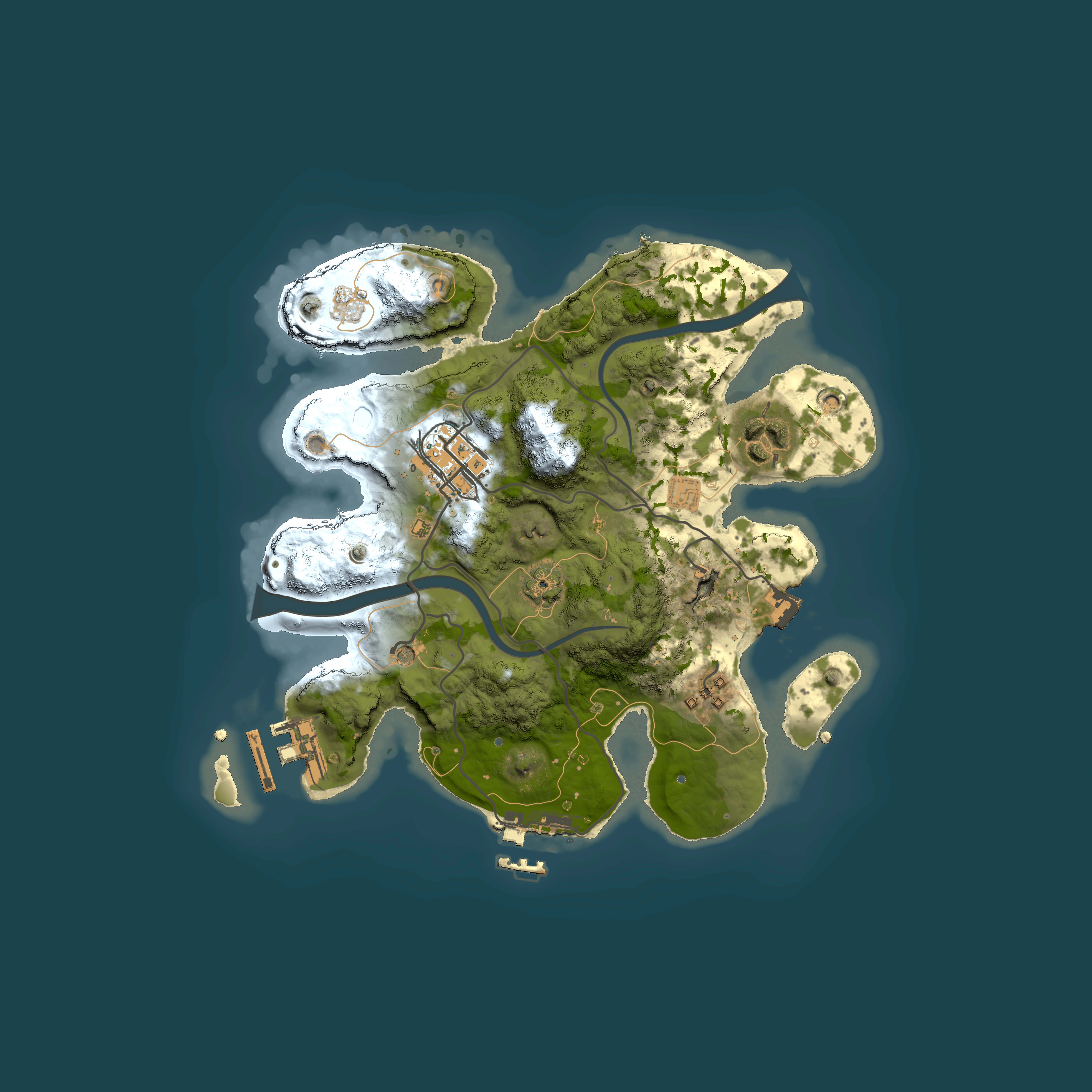 Full top-down render of Rust map seed 1255488731, 2500x2500m