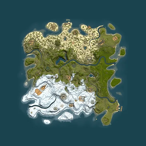 Rust map seed 106385373, 4500x4500m top-down preview