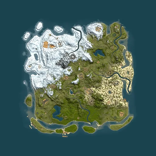 Rust map seed 819869093, 5000x5000m top-down preview