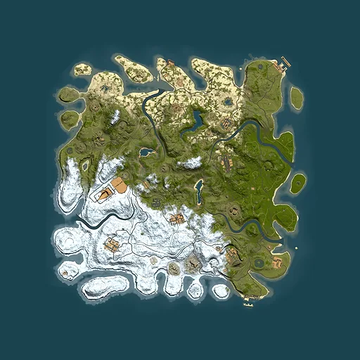 Rust map seed 1400822451, 4500x4500m top-down preview