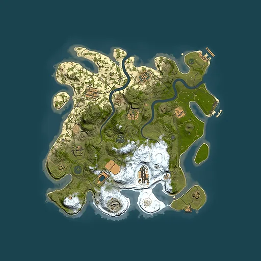 Rust map seed 1587578364, 3500x3500m top-down preview