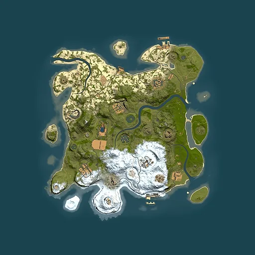 Rust map seed 989768537, 3500x3500m top-down preview