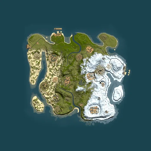 Rust map seed 263271366, 3000x3000m top-down preview