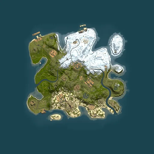 Rust map seed 280986766, 3000x3000m top-down preview