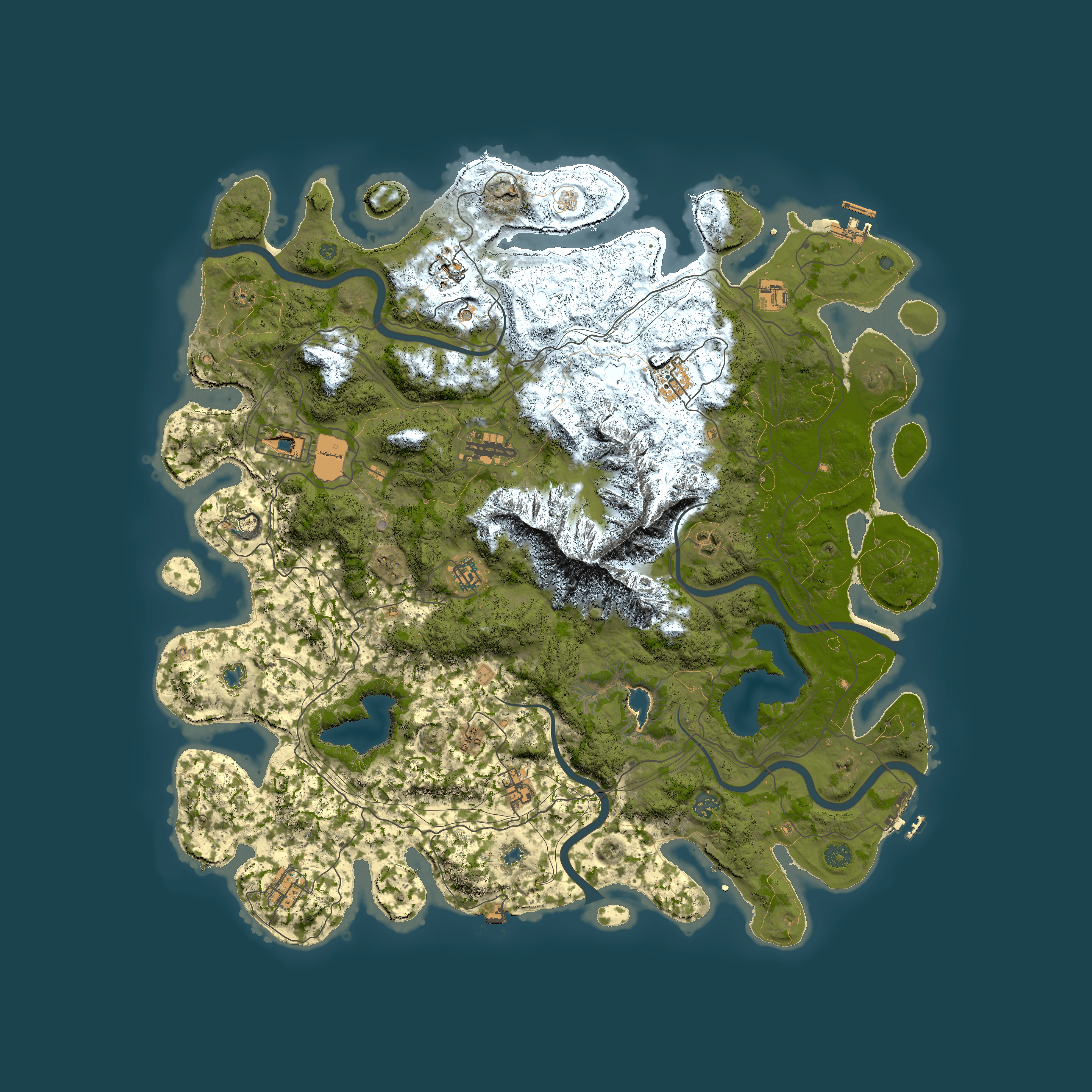 Full top-down render of Rust map seed 492219447, 5000x5000m