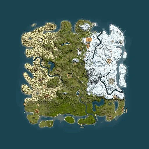 Rust map seed 857431708, 5000x5000m top-down preview